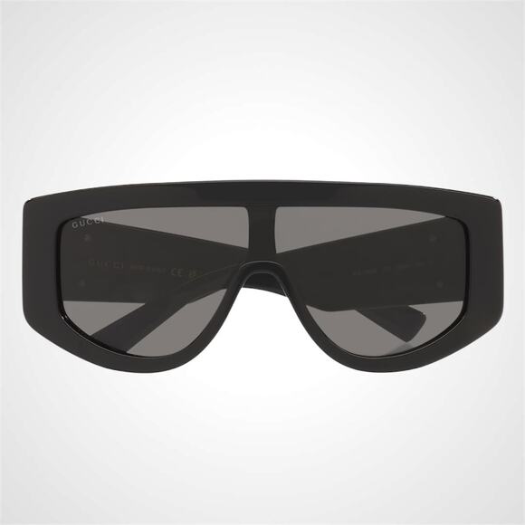 New GUCCI Sunglasses Black Wrap Shield Oversized Grey Lens GG 99-1-130mm - Picture 4 of 8